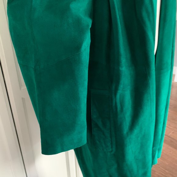 L tannery west emerald green jacket/coat suede - Picture 5 of 6